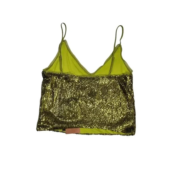 LE SUPERBE Lila Sequin Cami in Green Size XS - Picture 11 of 13